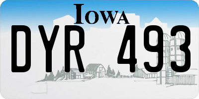 IA license plate DYR493