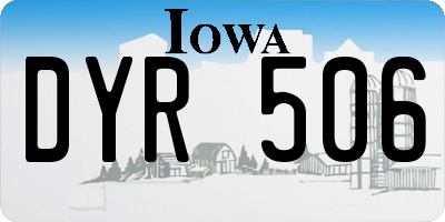 IA license plate DYR506