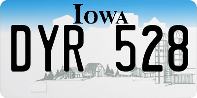 IA license plate DYR528
