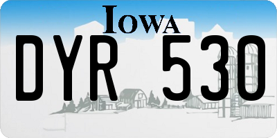 IA license plate DYR530