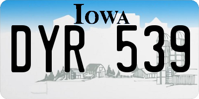 IA license plate DYR539