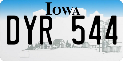 IA license plate DYR544