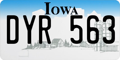 IA license plate DYR563