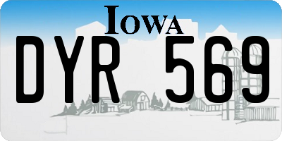 IA license plate DYR569