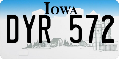 IA license plate DYR572