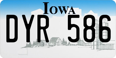 IA license plate DYR586