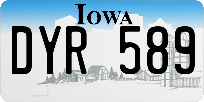IA license plate DYR589