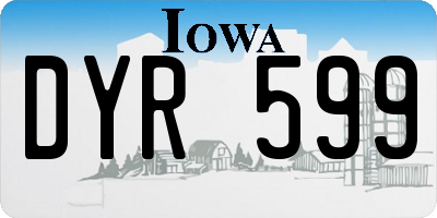 IA license plate DYR599