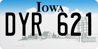 IA license plate DYR621