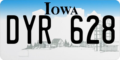 IA license plate DYR628