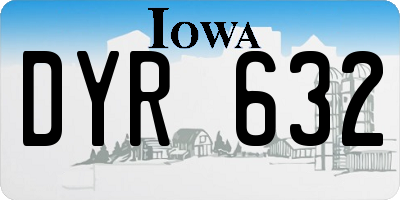 IA license plate DYR632