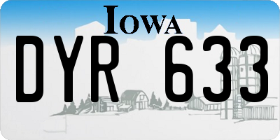 IA license plate DYR633