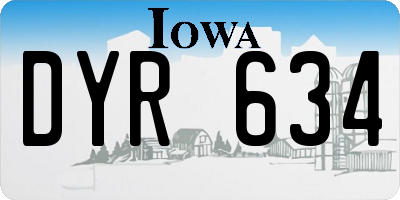 IA license plate DYR634