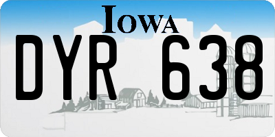 IA license plate DYR638