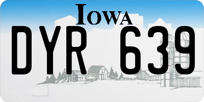 IA license plate DYR639