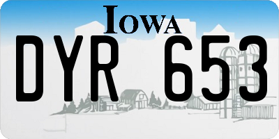 IA license plate DYR653