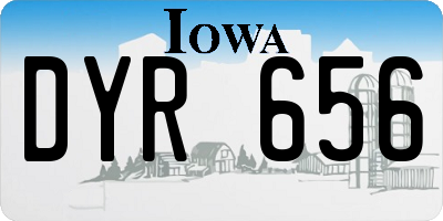 IA license plate DYR656