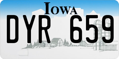 IA license plate DYR659