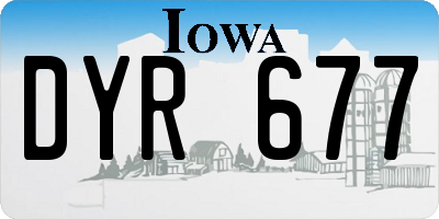 IA license plate DYR677