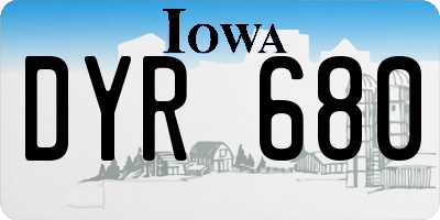 IA license plate DYR680