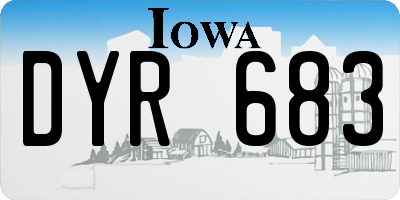 IA license plate DYR683