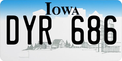 IA license plate DYR686