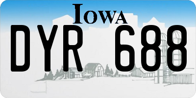 IA license plate DYR688
