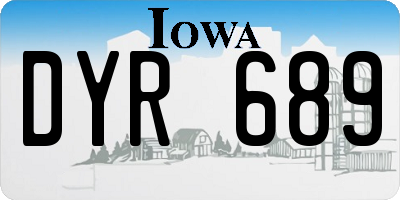 IA license plate DYR689
