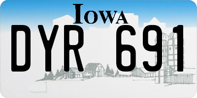 IA license plate DYR691