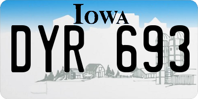 IA license plate DYR693