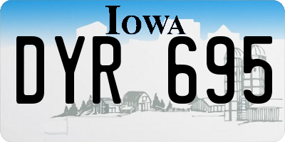 IA license plate DYR695