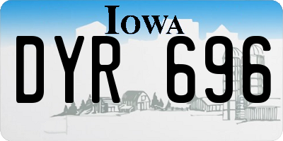 IA license plate DYR696