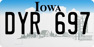 IA license plate DYR697