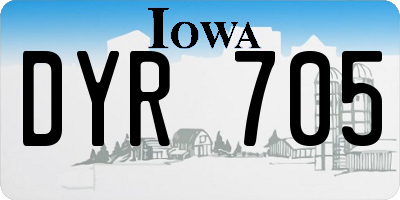 IA license plate DYR705
