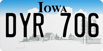 IA license plate DYR706