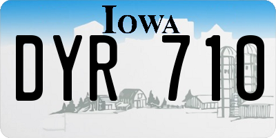 IA license plate DYR710