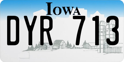 IA license plate DYR713