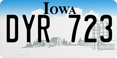 IA license plate DYR723