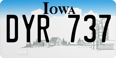 IA license plate DYR737