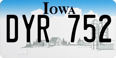 IA license plate DYR752