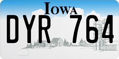 IA license plate DYR764