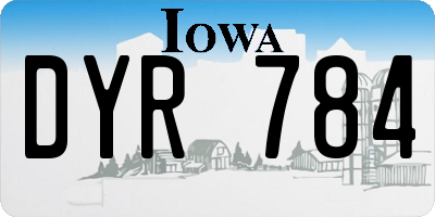 IA license plate DYR784
