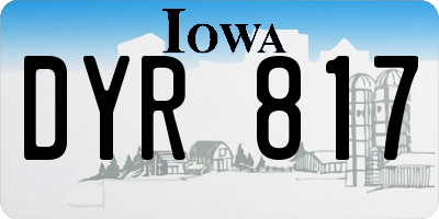 IA license plate DYR817