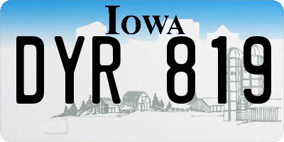 IA license plate DYR819