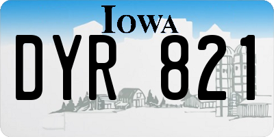 IA license plate DYR821