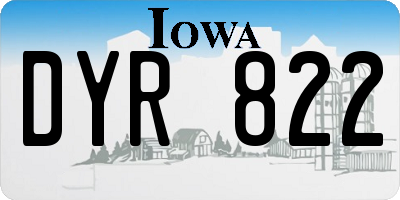 IA license plate DYR822