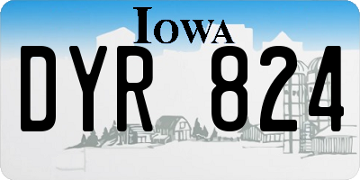 IA license plate DYR824