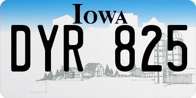 IA license plate DYR825