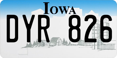 IA license plate DYR826
