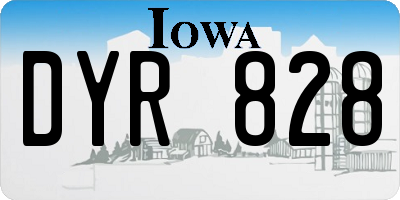 IA license plate DYR828